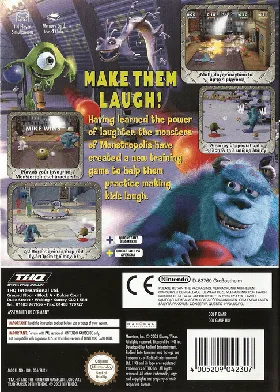 Disney-Pixar Monsters, Inc box cover back